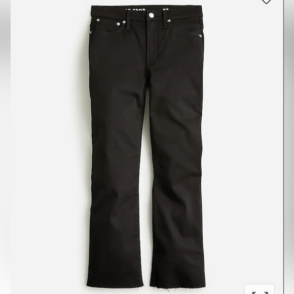 J. Crew Petite 9" demi boot crop jean BK648 Stay Black wash 24P 24 - Picture 5 of 8